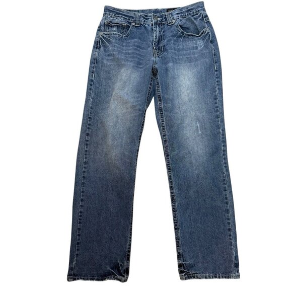 TK Axel Jeans Jean 34x34 (32.5) Treadwell Relaxed Straight Leg Cheshire Wash - Picture 1 of 10
